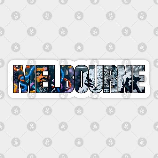 Melbourne Laneway Graffiti Sticker by Timeless Chaos